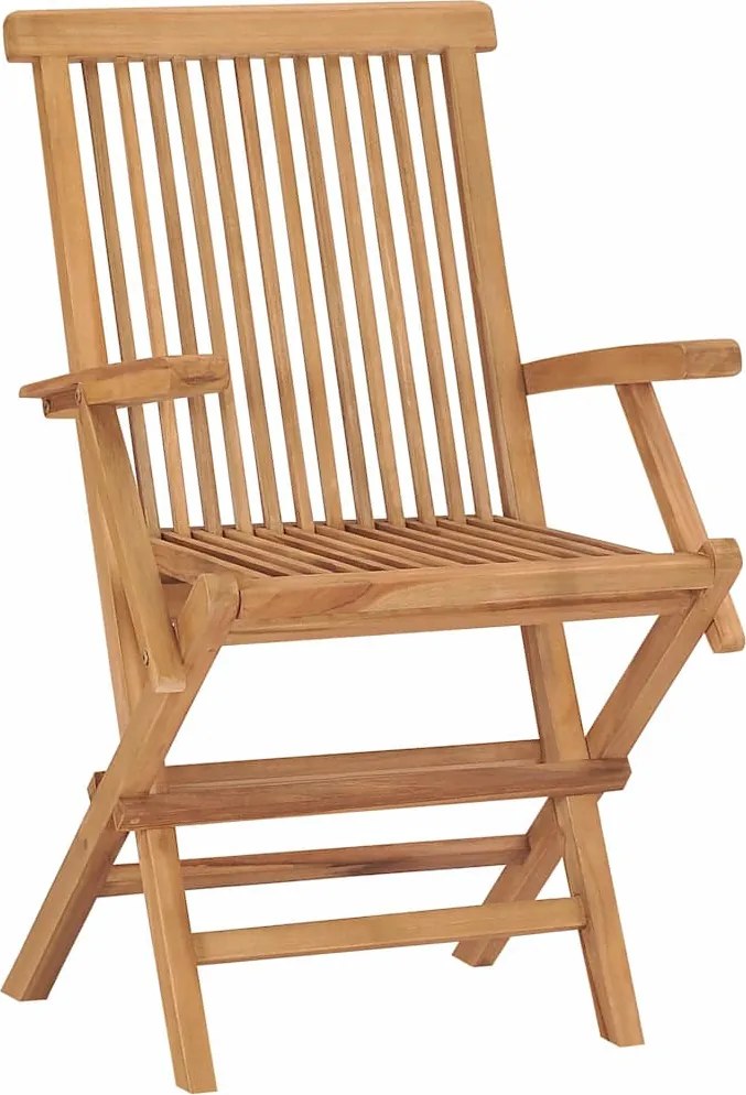3096594 vidaXL Сгъваеми градински столове, 6 бр, тиково дърво масив
