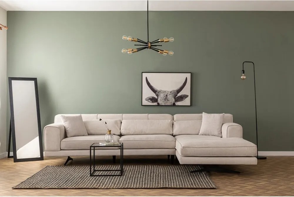 Светлобежов ъглов диван , десен ъгъл Jivago - Artie