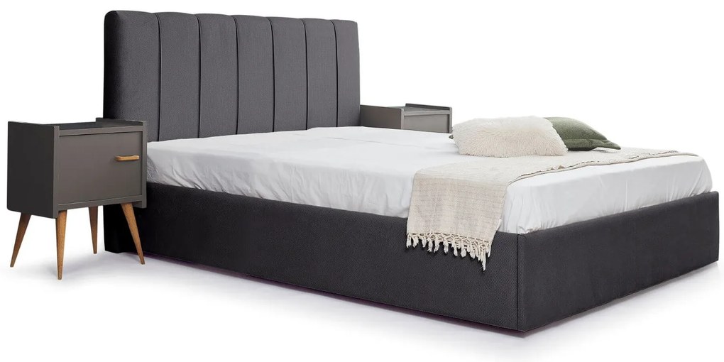 Тапицирано легло New York-Anthraki-150 x 200-Με μηχανισμό ανύψωσης