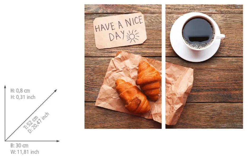 Капаци за печки от закалено стъкло в комплект от 2 броя 52x30 cm Nice Day - Allstar