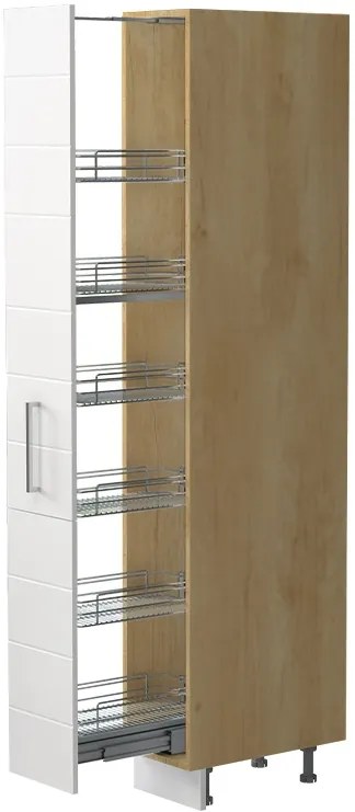 Висок подов шкаф Hudson K21-30-1KZ-White glossy