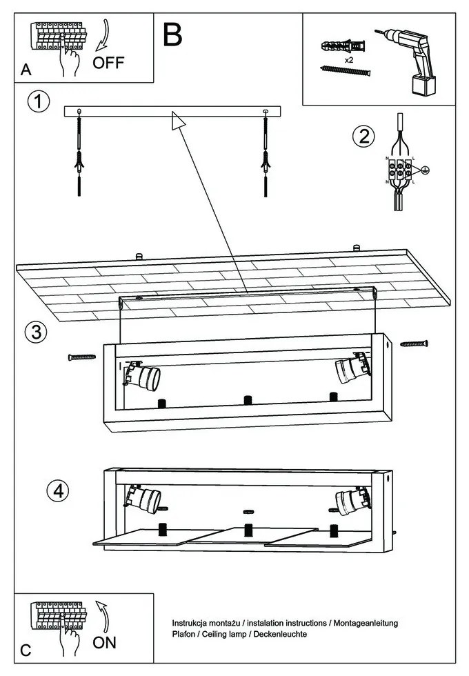 Стенна лампа Natural Leda - Sollux