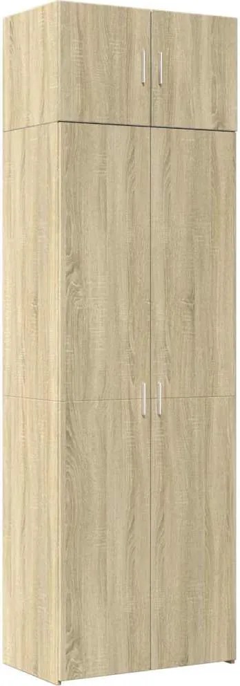 3281324 vidaXL Шкаф за съхранение, дъб сонома, 70x42,5x225 см, инженерно дърво