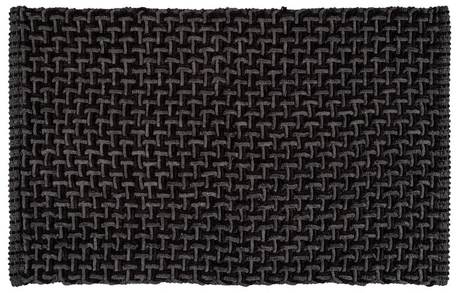 Антрацитен текстилен килим за баня 50x80 cm Ecoli – Wenko