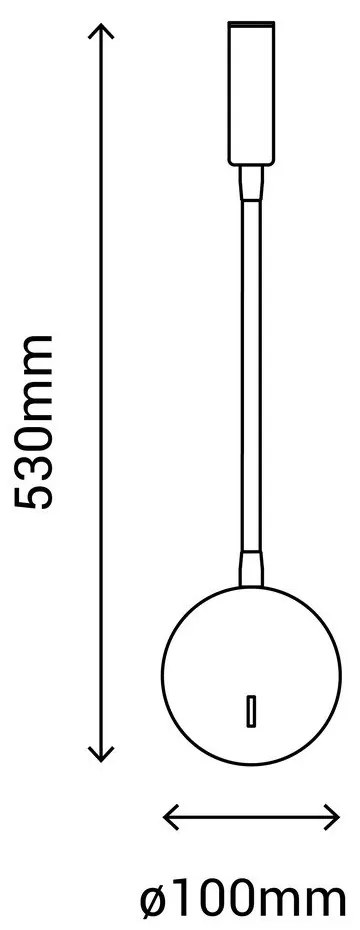 Бяла стенна лампа, височина 53 cm Leo - SULION