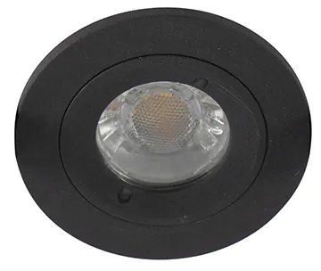 Модерен смарт вграден прожектор черен кръгъл вкл. WiFi GU10 IP54 - Xena