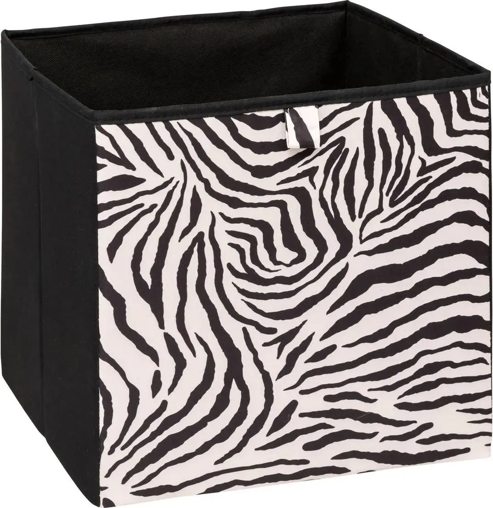 Кутия за съхранение 5five Mix & Modul Zebra, 31x31 cm - Черна