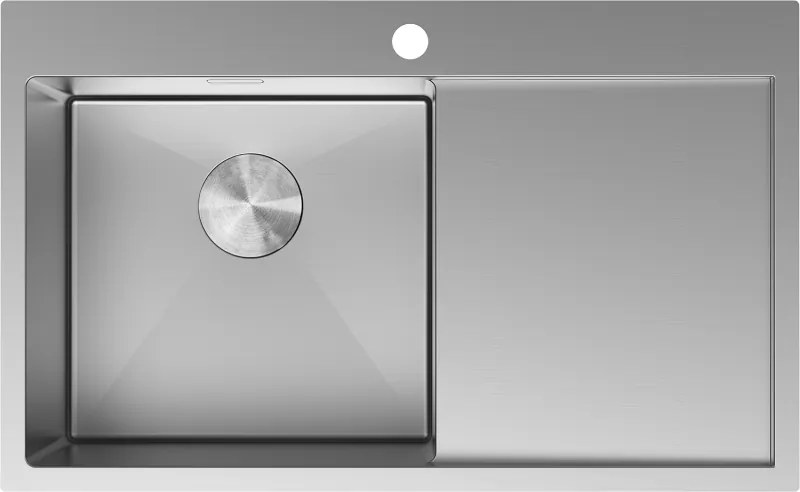 Mexen Exar стоманена мивка с 1 камера и отцедник, лява 780 x 480 мм, инокс