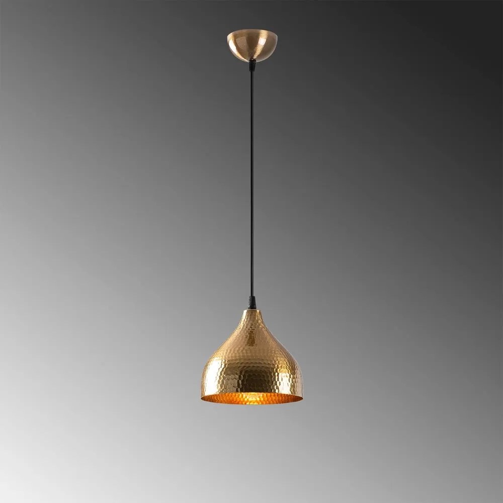 Висящо осветително тяло в златисто с метален абажур ø 18 cm Tattoo – Opviq lights