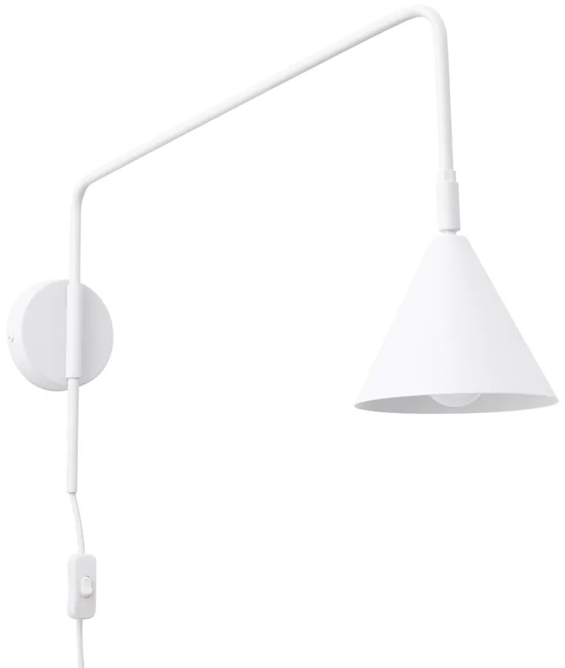 Бяла стенна лампа за контакт Zylo – Sollux