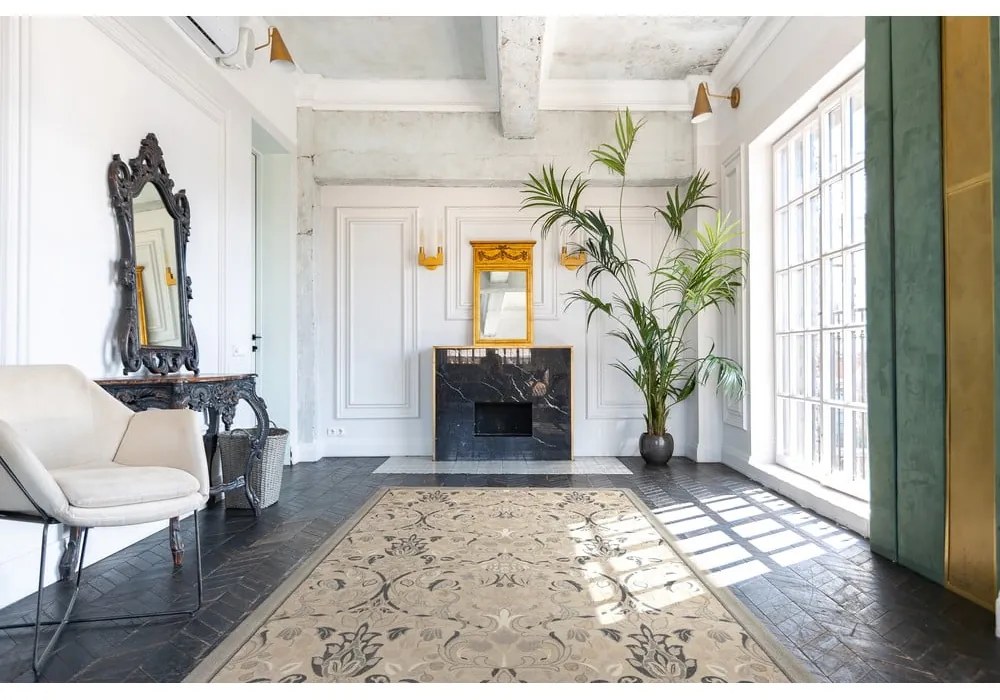 Бежов вълнен килим 200x300 cm Archie beige – Agnella