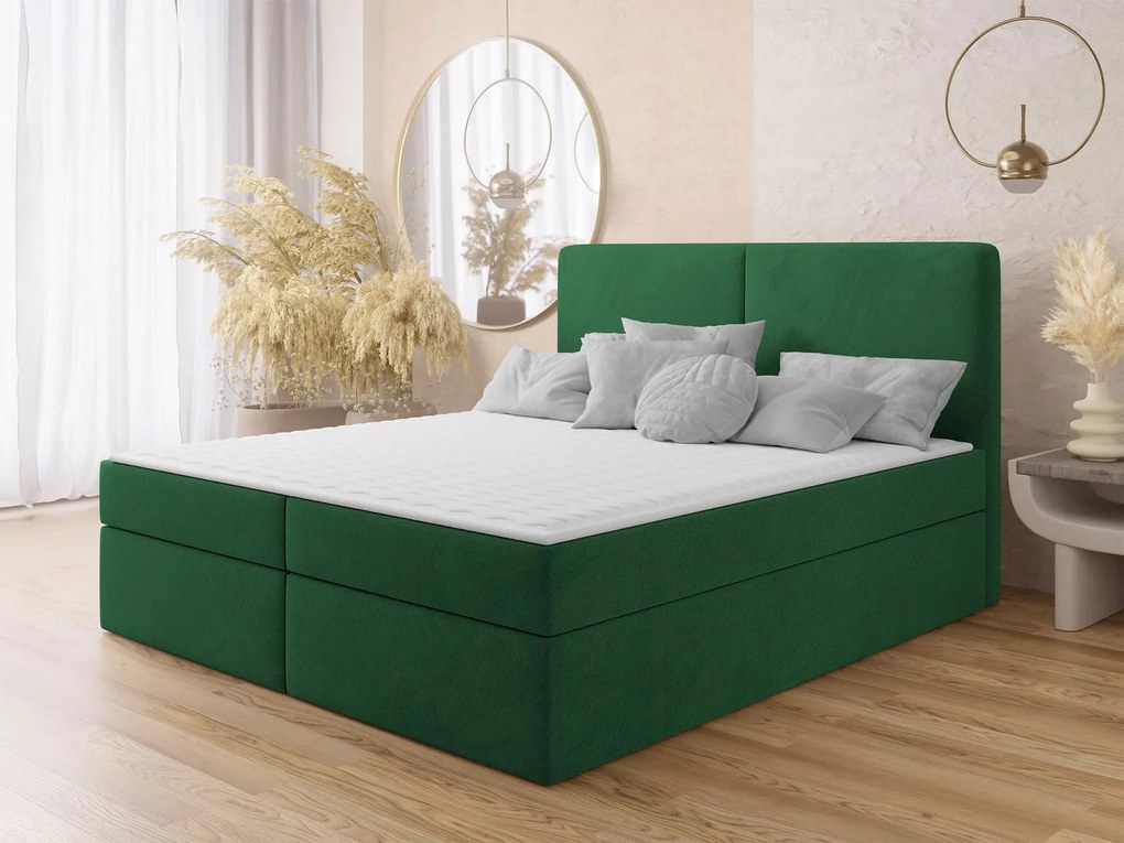Тапицирано легло Claire с матрак и топ-Prasino-140 x 200