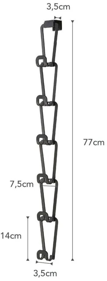 Черна закачалка за чанти с 6 куки Kanazawa Joint - YAMAZAKI