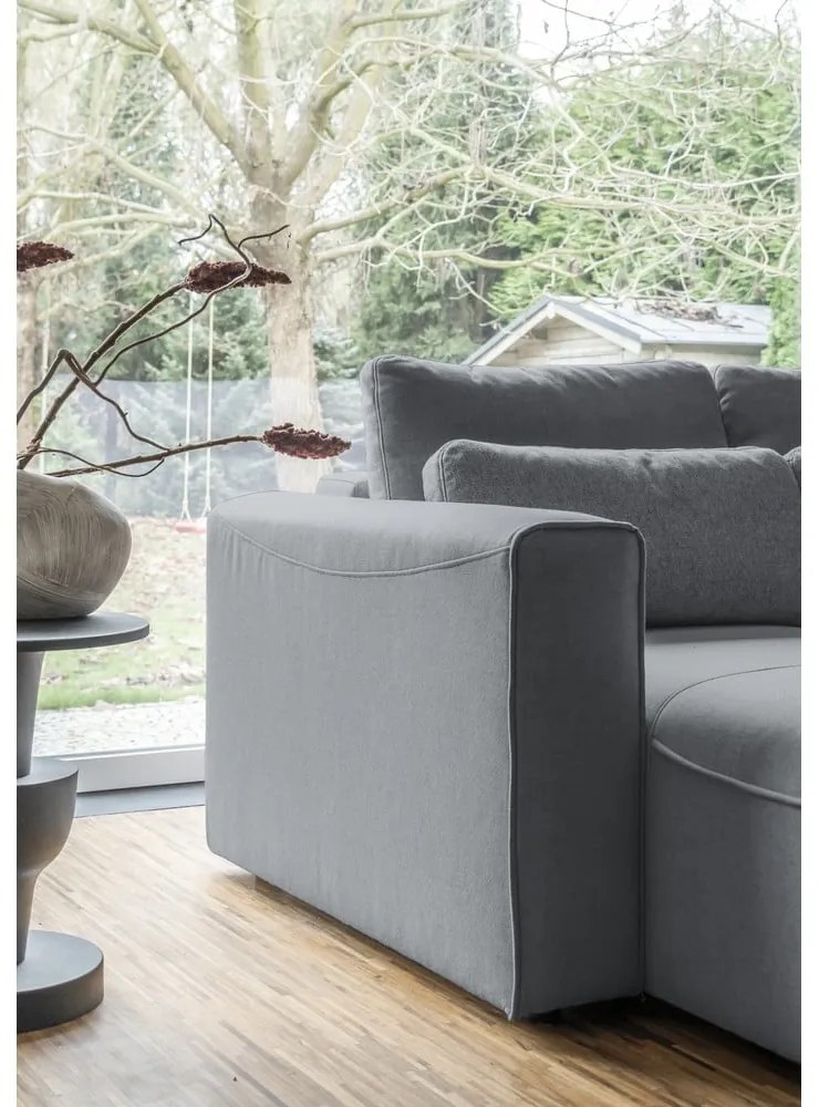 Сив ъглов разтегателен диван (U-образен) Homely Tommy - Miuform