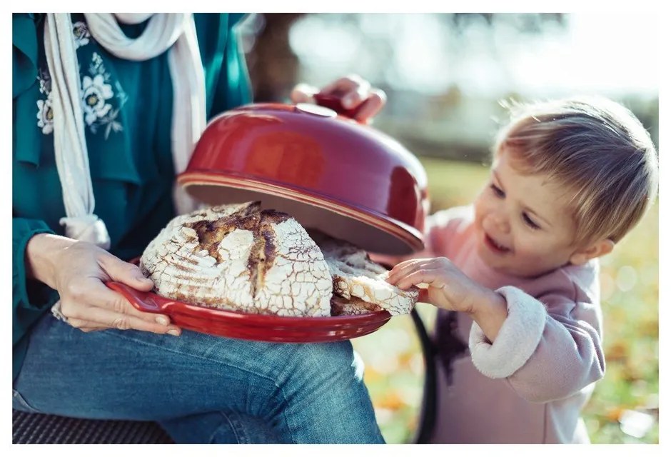 Червена керамична кръгла форма за печене на хляб , ⌀ 28,5 cm - Emile Henry