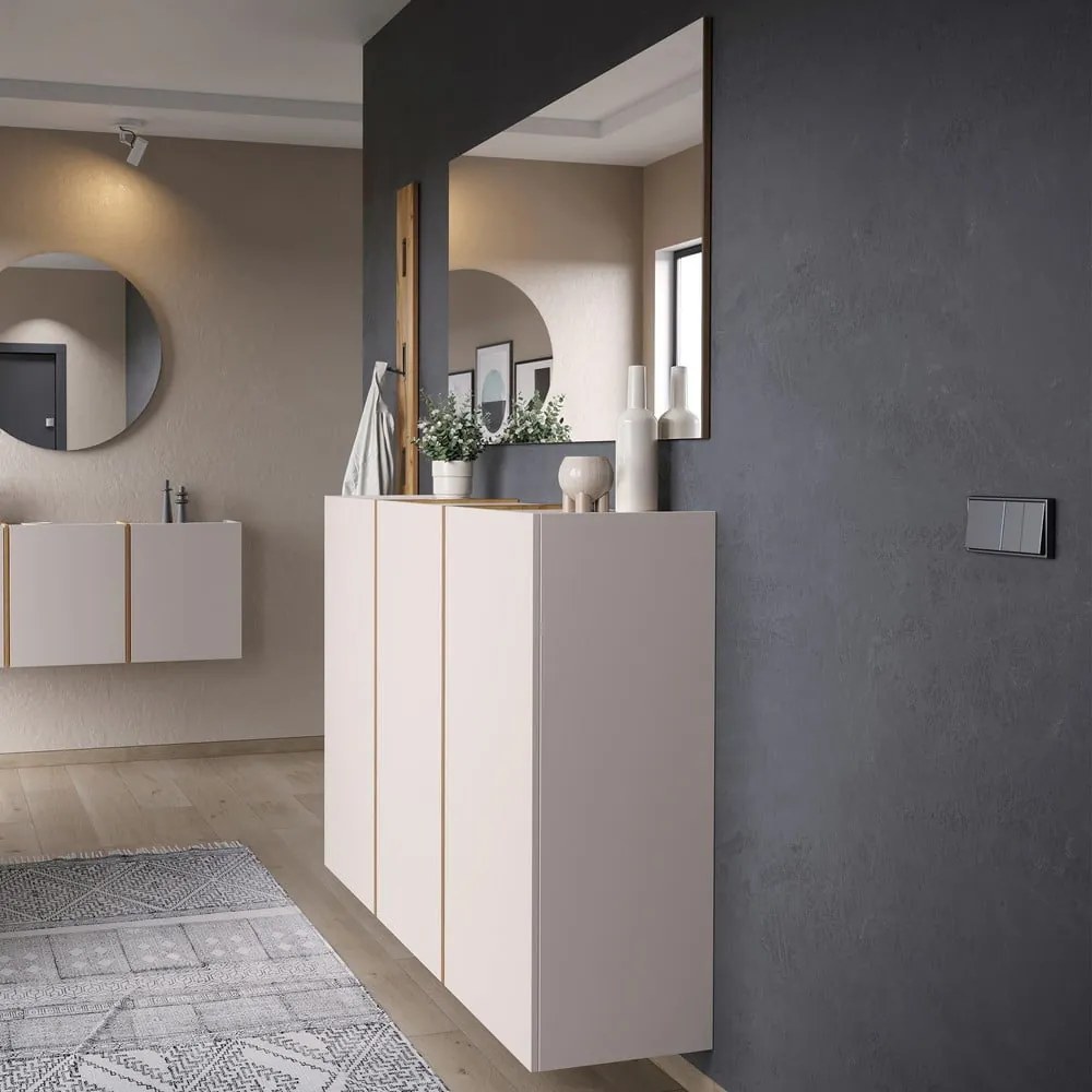 Комплект за коридор в кремав и естествен цвят 168x200x37 cm Libbiano – Germania