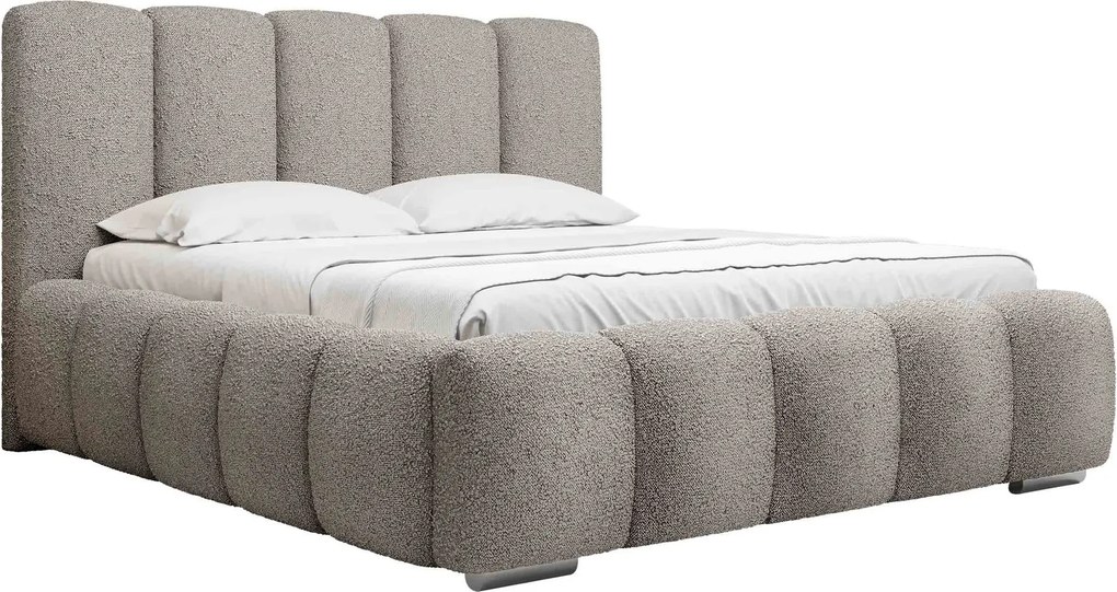 Επενδυμένο κρεβάτι Wizko-Gkri Skouro-140 x 200