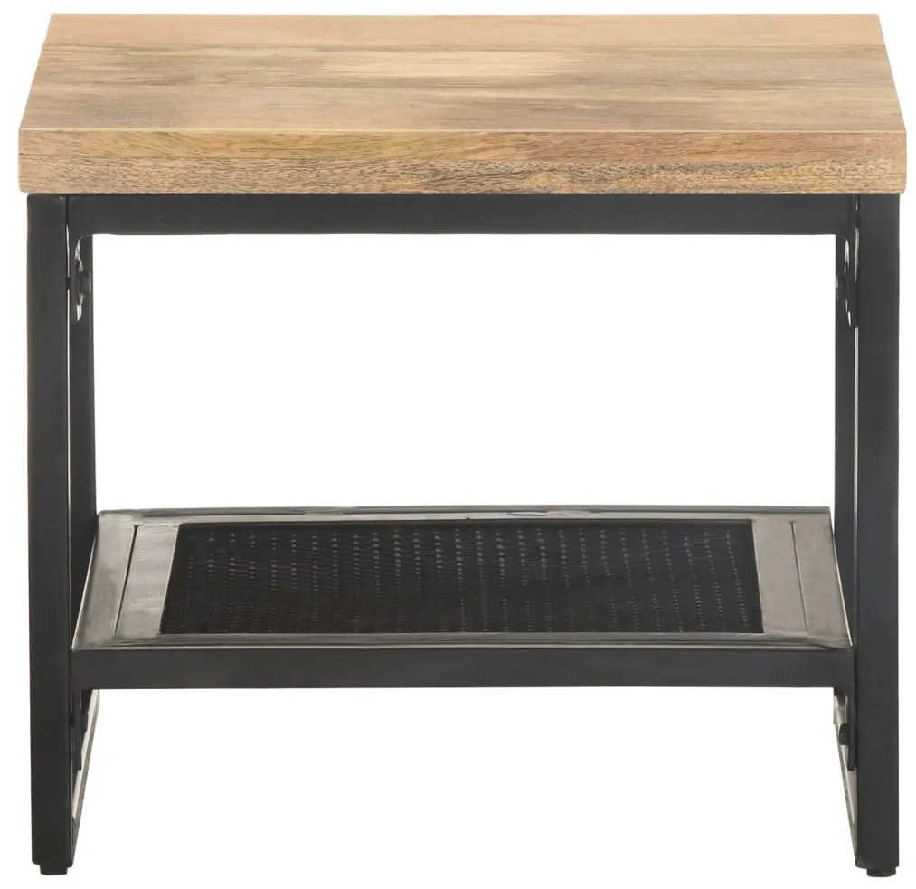 320241 vidaXL Странична маса, 40x40x35 см, мангово дърво масив