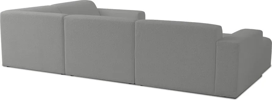 Сив ъглов диван от букле ("U" форма) Roxy – Scandic