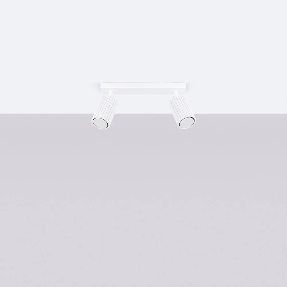 Бял прожектор 6,5x30 cm Gleam – Sollux