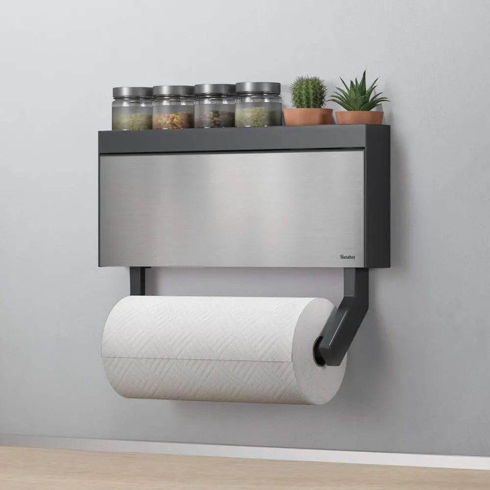 Стенна поставка за кухненски ролки и фолио Tango Inox - Metaltex
