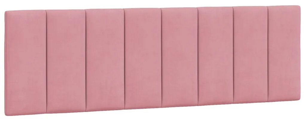 374680 vidaXL Мека табла за легло, розова, 160 см, кадифе