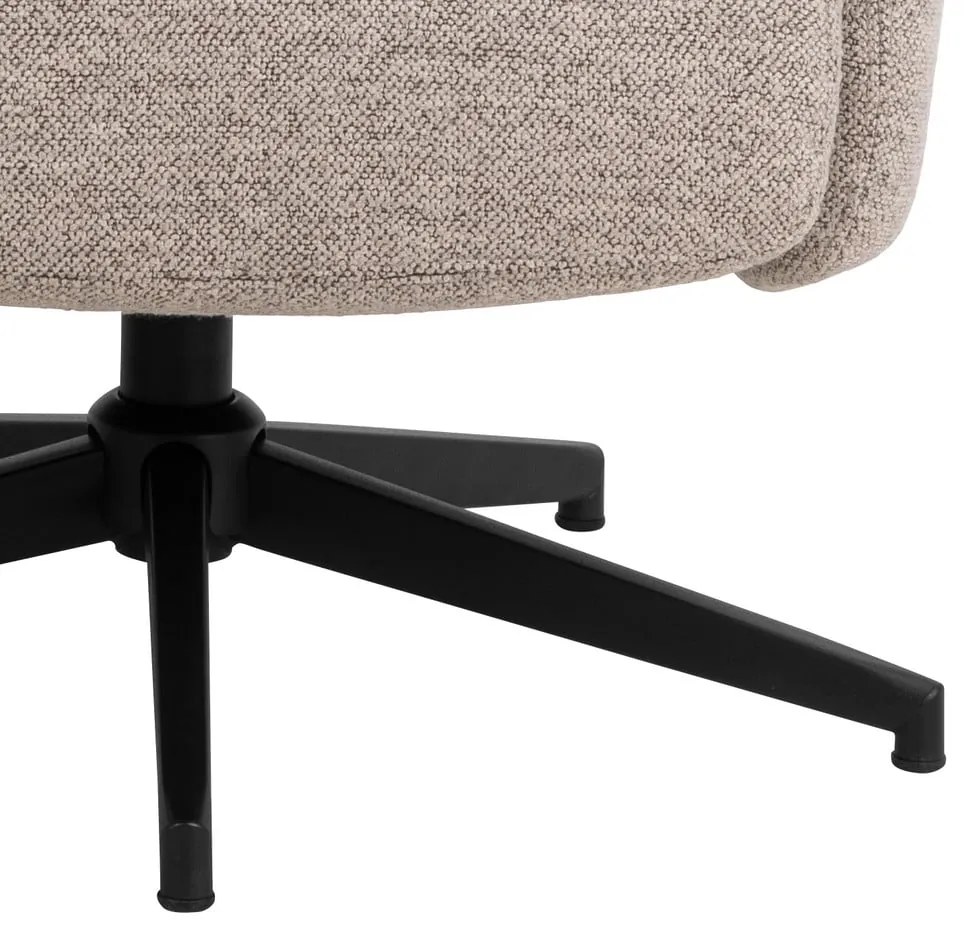 Бежово релаксиращо кресло от плат букле London – Actona