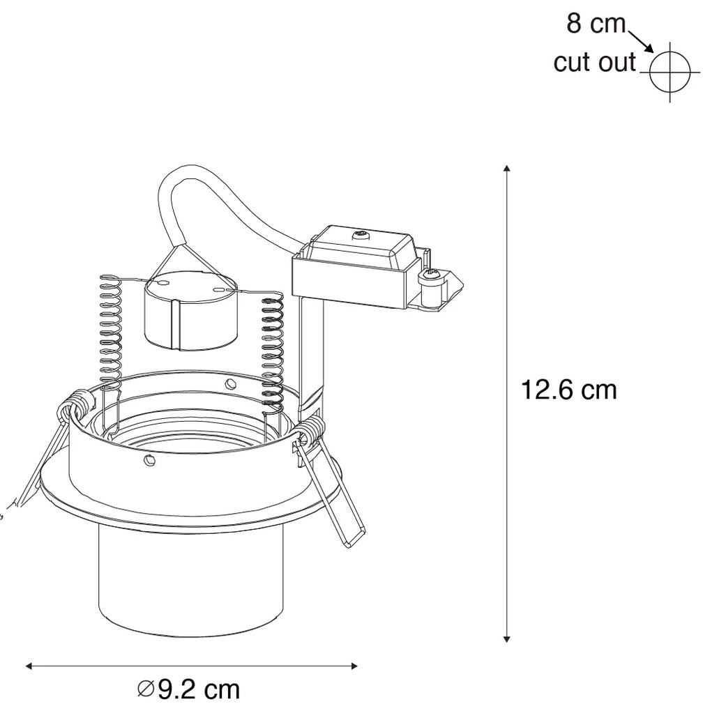 Модерен вграден прожектор тъмно бронзов кръгъл наклонен - Installa