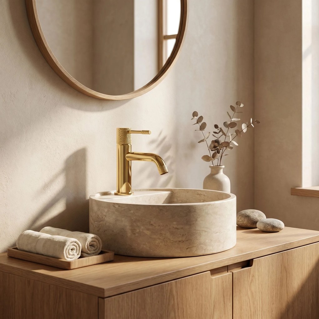 Смесител за мивка Rea Venti Gold Low