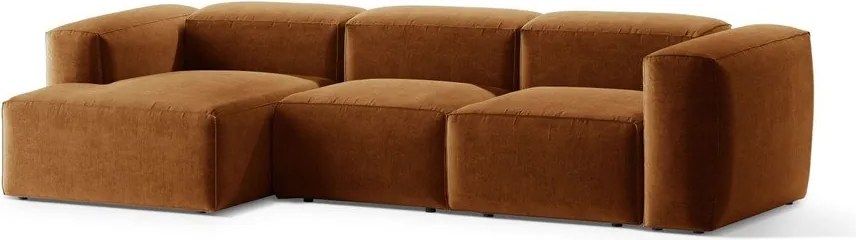 Ъглов диван в тухлен цвят (ляв ъгъл) Bergamo – Cosmopolitan Design