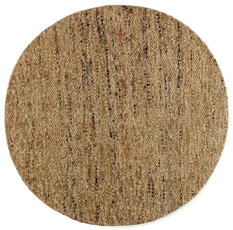 Кръгъл килим от юта в естествен цвят ø 120 cm Theo - Geese