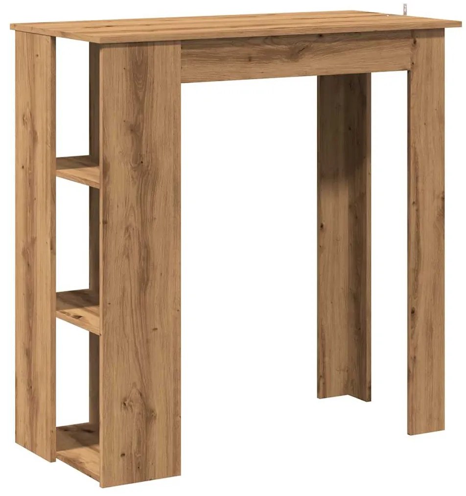 856761 vidaXL Бар маса с рафт, дъб артизан, 102x50x103,5 см, инженерно дърво
