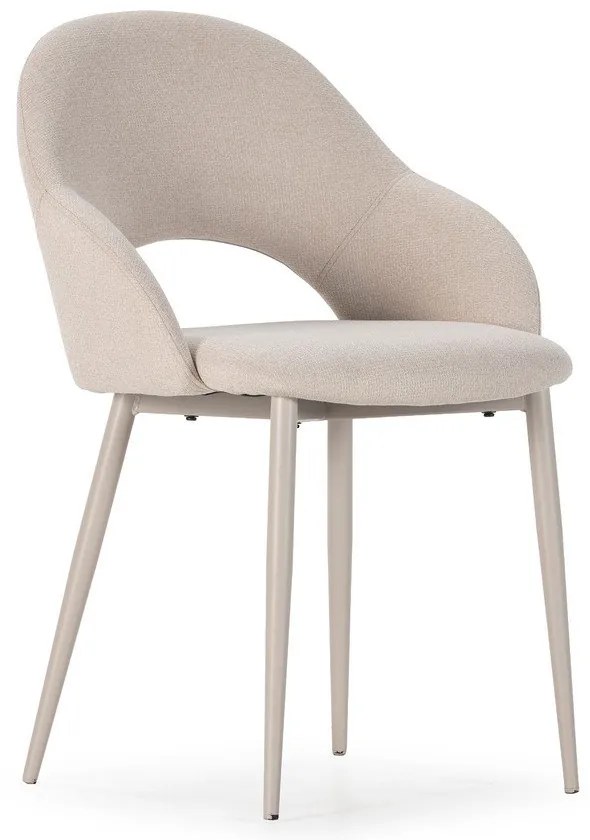 Бежови тапицирани трапезни столове в комплект 2 бр. Lia – Marckeric