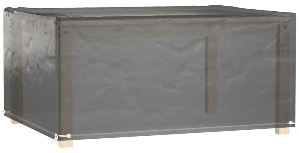 3155345 vidaXL Калъф за градинска мебел 2 бр 8 капси 160x120x75 см правоъгълни
