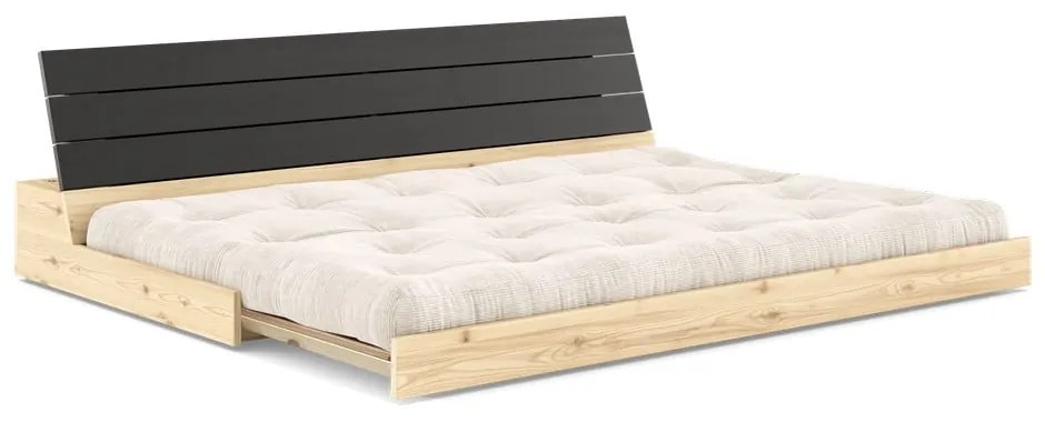 Бял разтегателен диван от велур 196 cm Base – Karup Design