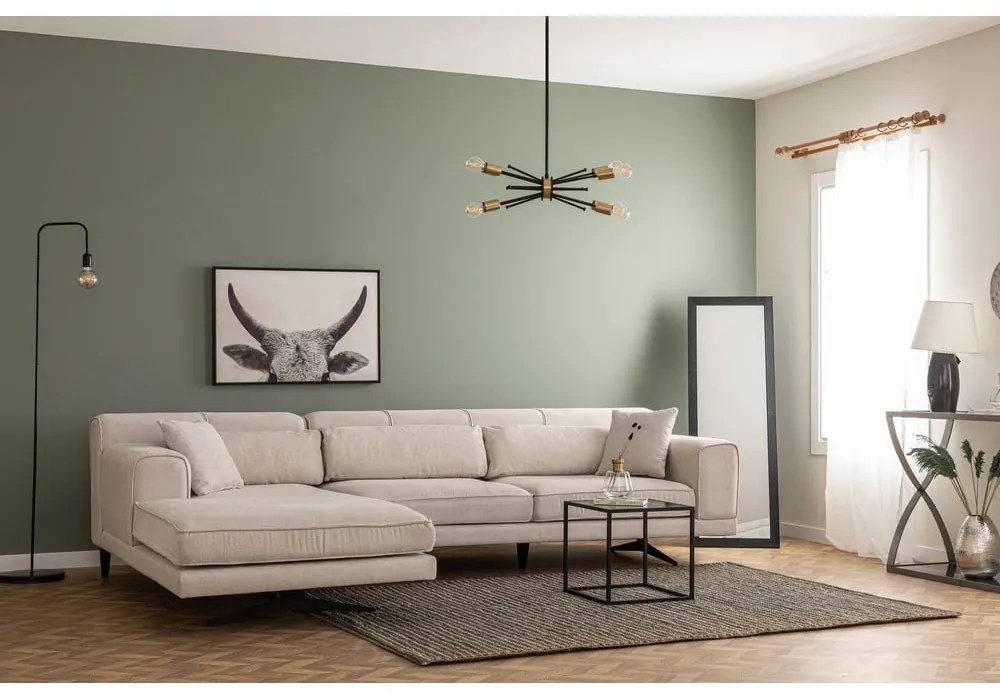 Светлобежов ъглов диван , ляв ъгъл Jivago - Artie