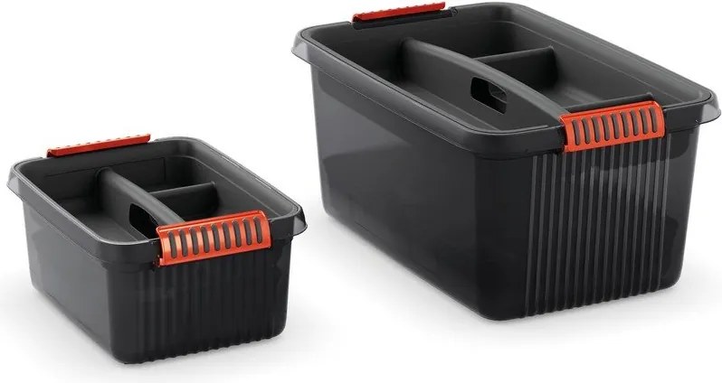 Сив пластмасов разделител за кутия за съхранение 54,5x36x8,5 cm K Latch Box – KIS