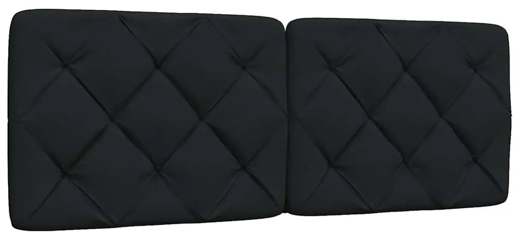 4019221 vidaXL Мека табла за легло, черна, 140 см, плат