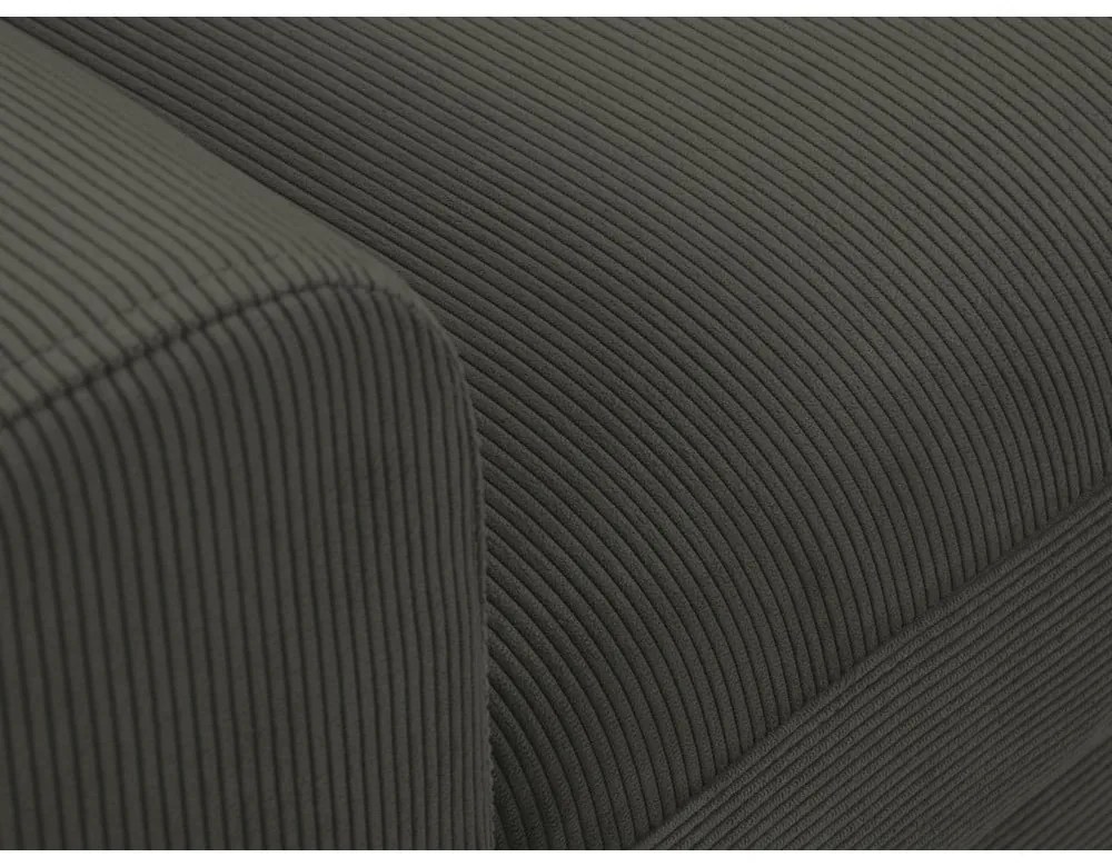 Черен разтегателен ъглов диван с място за съхранение от рипсено кадифе (десен ъгъл) Kyoto – Cosmopolitan Design