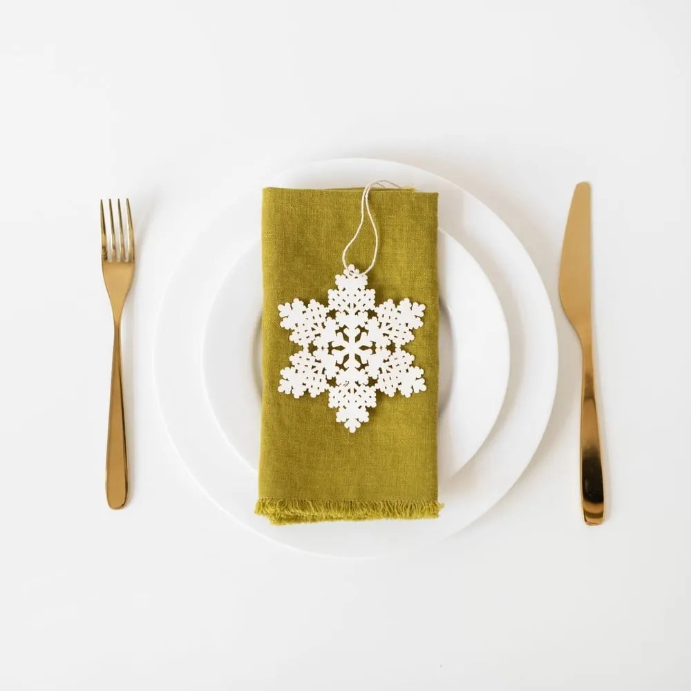 Комплект от 2 зелени ленени салфетки Classic, 40 x 40 cm - Linen Tales