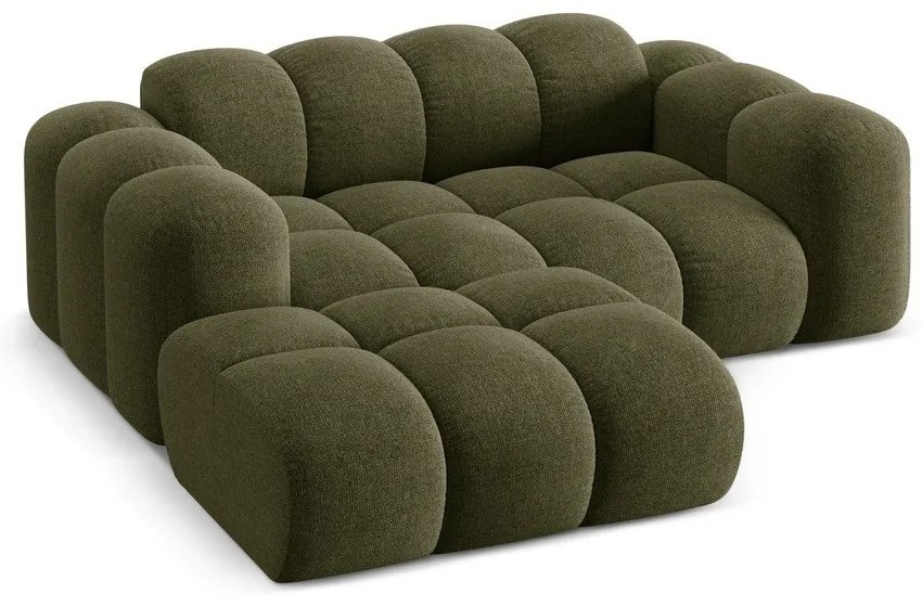 Зелен шенилов ъглов диван (ляв ъгъл) Treno – Cosmopolitan Design