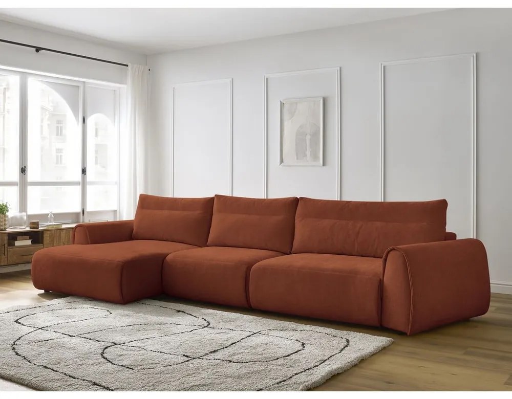 Оранжев ъглов диван Aden – Bobochic Paris