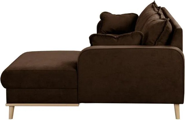 Тъмнокафяв ъглов диван (десен ъгъл) Beata - Ropez