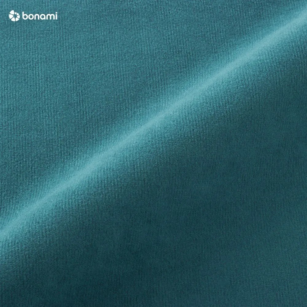 Ъглов разтегателен диван от тюркоазено кадифе (ляв ъгъл) Sweet Harmony - Miuform