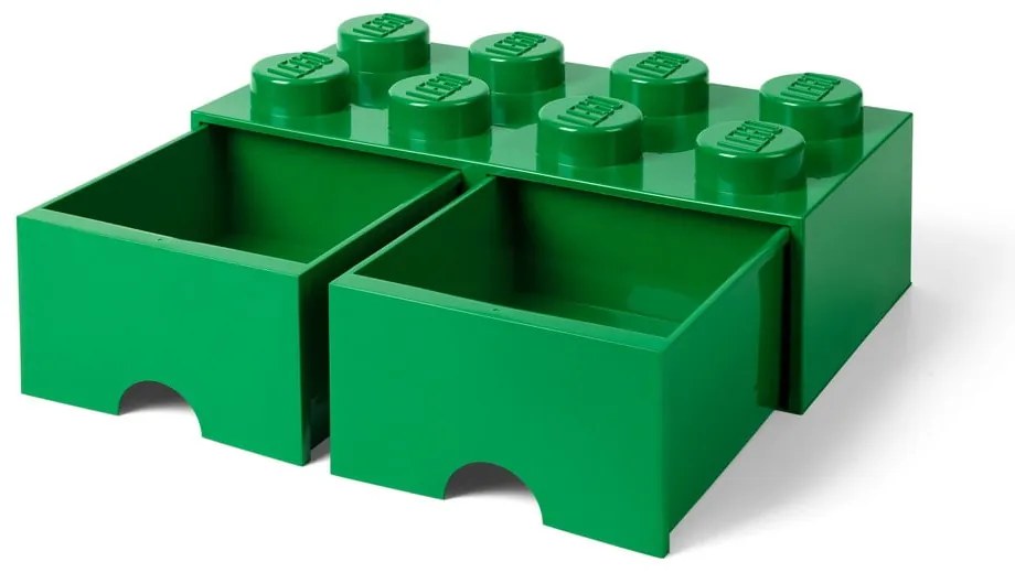 Зелена кутия за съхранение с 2 чекмеджета - LEGO®