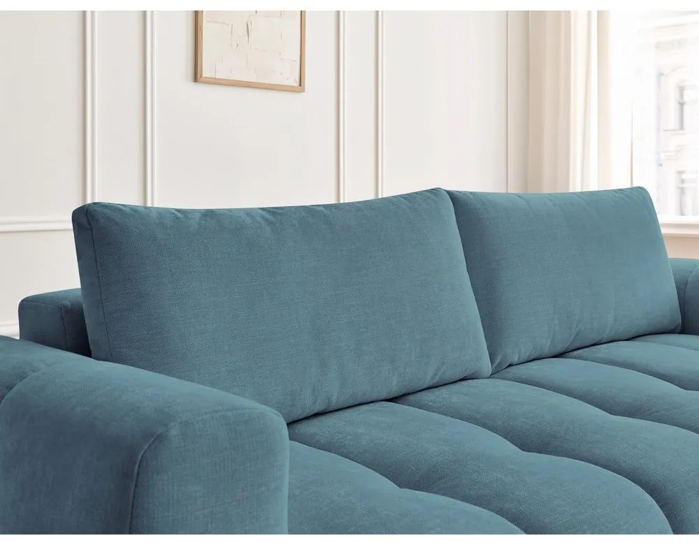 Син сгъваем/с място за съхранение диван 251 cm Fuji – Bobochic Paris