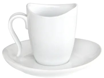 Horecano - Порцеланова чаша с чинийка 230мл ЕЛИПС (3344) - Китайски порцелан