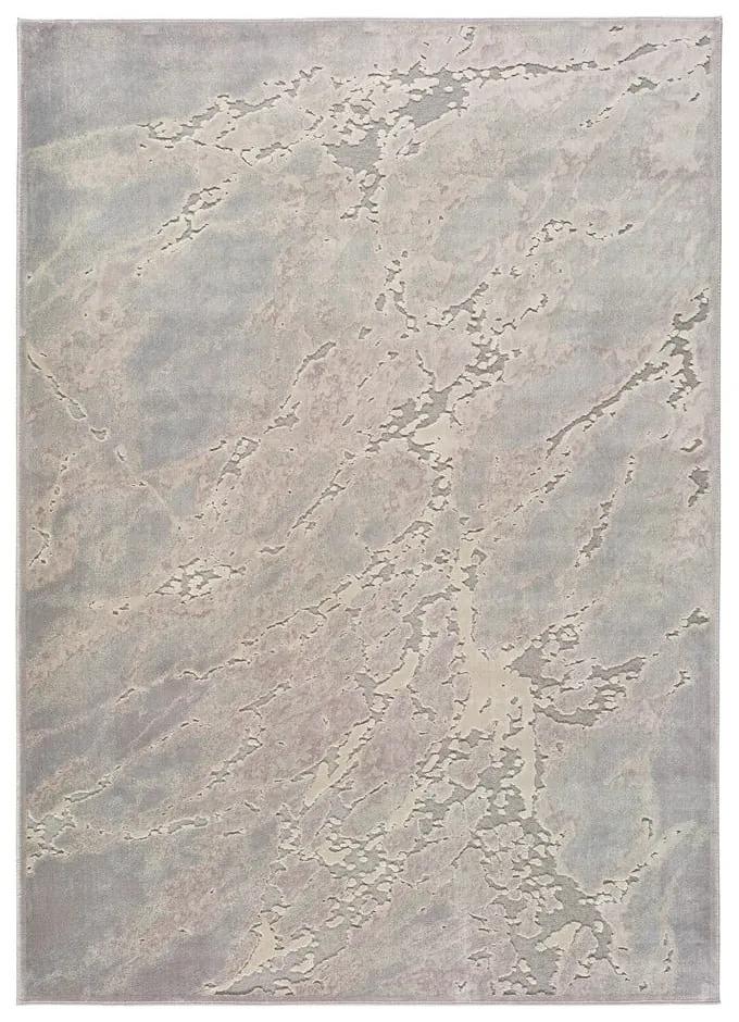 Сив и бежов килим от вискоза Margot Marble, 140 x 200 cm - Universal
