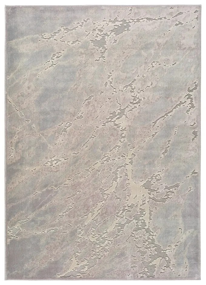 Сив и бежов килим от вискоза Margot Marble, 60 x 110 cm - Universal