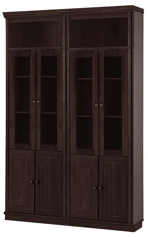 Кафява витрина от масивен бор 148x223 cm Anita – Støraa